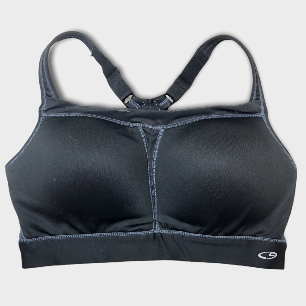 Black Padded Racerback Padded Adjustable Sports Bra Size Medium